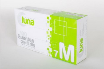 GUANTES NITRILO AZUL (SIN POLVO)