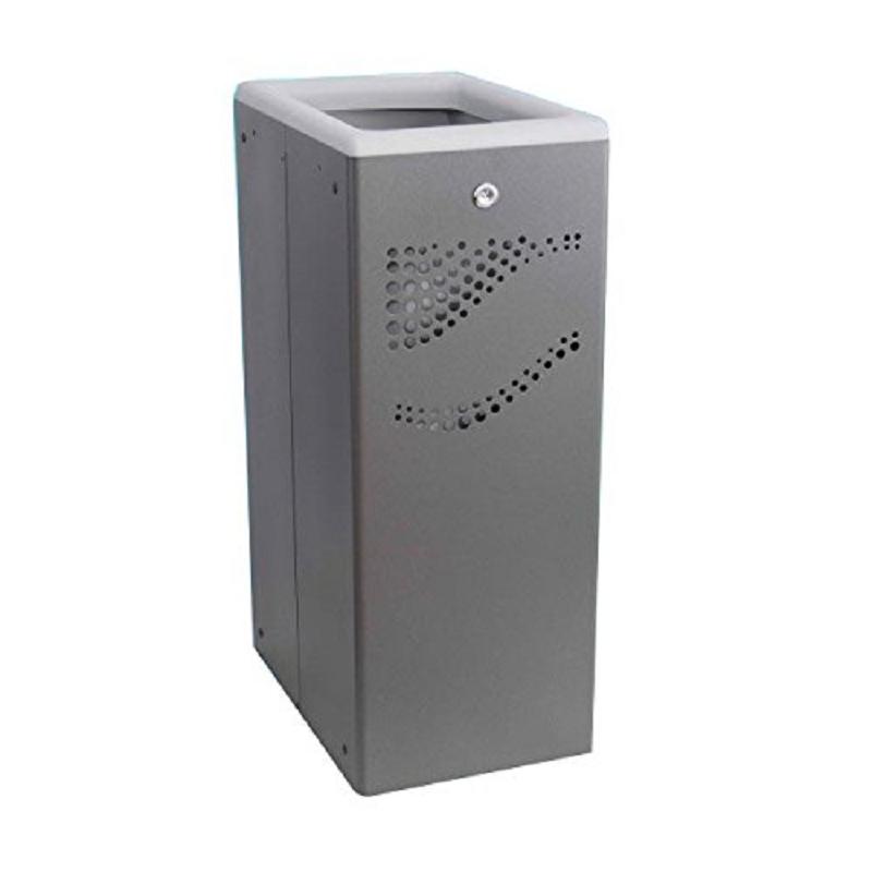 PAPELERA METALICA SELECTIVA GRIS