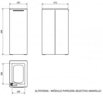 PAPELERA METALICA SELECTIVA GRIS