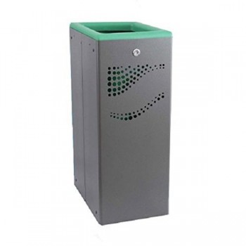 PAPELERA METALICA SELECTIVA (MODULO VERDE)