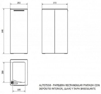 PAPELERA METALICA SELECTIVA GRIS + TAPA BASCULANTE
