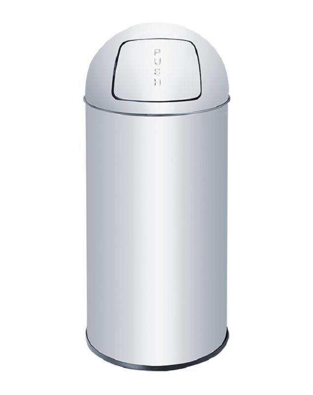 PAPELERA PUSH INOX 35 L.