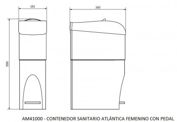CONTENEDOR HIGIENICO FEMENINO ATLANTICA