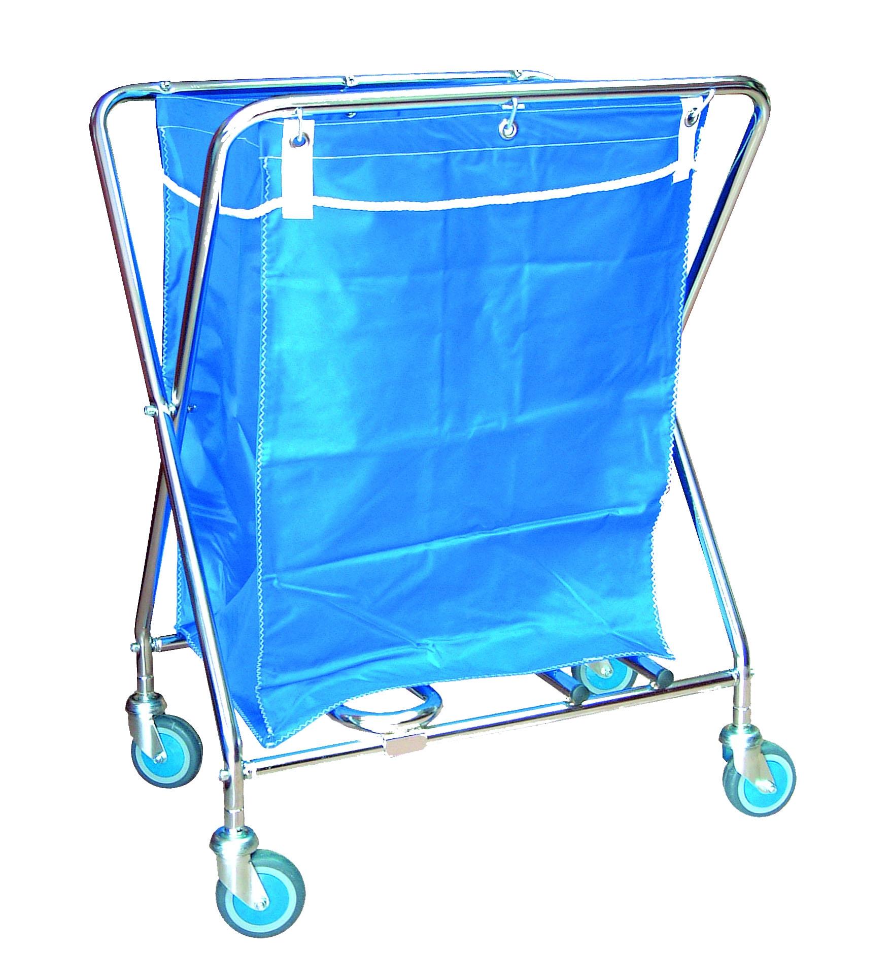 CARRO SANSON ACERO INOX. (CON LONA AZUL) 135 Lts.