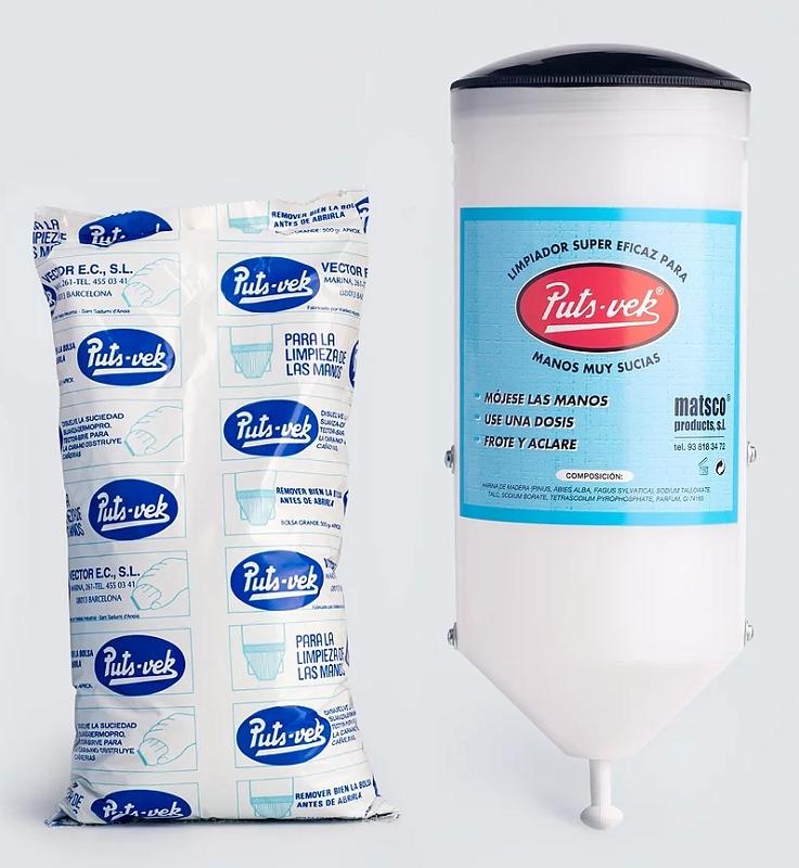 PUTS-VEK POLVO LIMPIADOR DESENGRASANTE MANOS (Saco 500GMS)