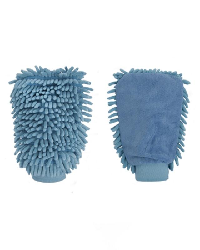 GUANTE - MANOPLA DE MICROFIBRA AZUL 2 CARAS