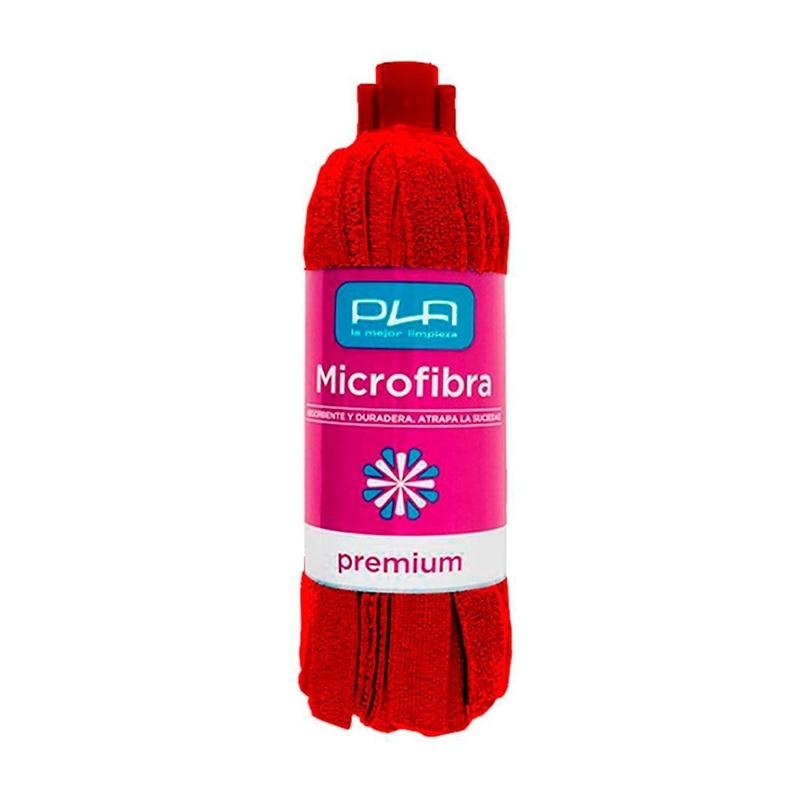 RECAMBIO FREGONA TIRAS MICROFIBRA ROJO