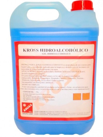 GEL KROSS HIDROALCOHOLICO 5L.