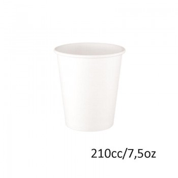 VASO PAPEL-CARTON 210CC/7,5 Oz. BLANCO (50U x 20Paq)