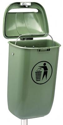 PAPELERA 50 LTS PARA POSTE CON ANAGRAMA