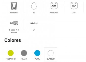 PAPELERA 25L TAPA ABATIBLE C/PEDAL