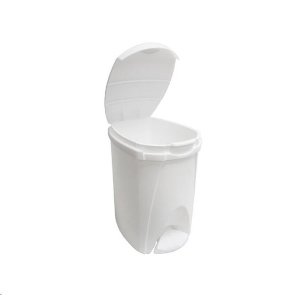 PAPELERA 8 LTS. BLANCA TAPA PEDAL