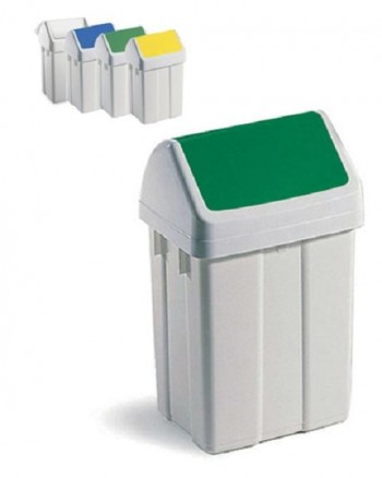 PAPELERA 50L TAPA BASCULANTE VERDE
