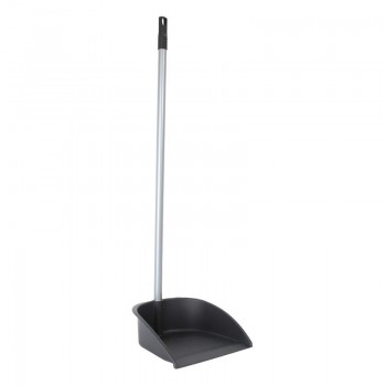 RECOGEDOR BASIC NEGRO CON PALO METALICO
