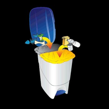 PAPELERA SELECTIVA PEDALBIN 25Lts. (COLORES)