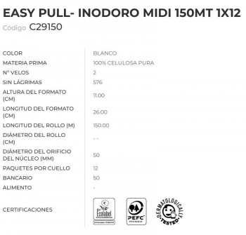 HIGIÉNICO EXTRACCIÓN CENTRAL PREMIUM HIDROSOLUBLE CELTEX (12U)
