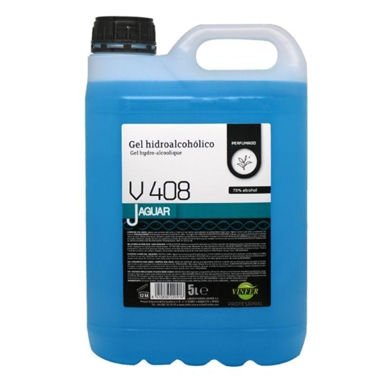 GEL HIDROALCOHOLICO JAGUAR V408 AZUL (PERFUMADO)