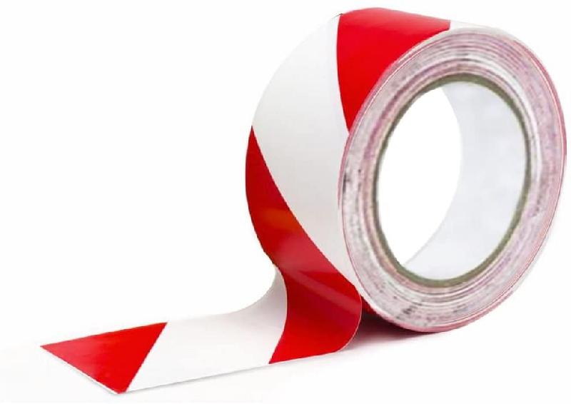 CINTA SEÑALIZACION ROJA/BLANCA 33Mt x 50mm