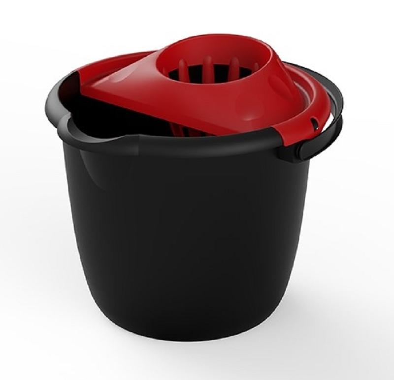 CUBO 14 L. NATURE NEGRO CON ESCURRIDOR ROJO
