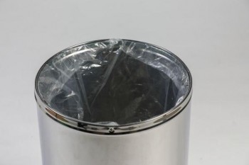 PAPELERA PUSH ACERO INOX 40L (NEGRA)