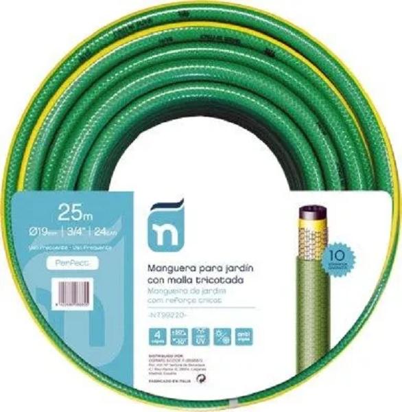 MANGUERA AGUA 4 Capas. 19mm x 25 METROS