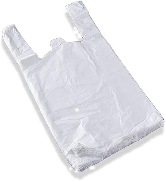 BOLSA CAMISETA BLANCA 42X52 (PAQ. 1 KG)