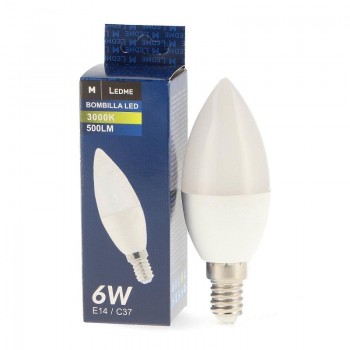 BOMBILLA LED C37 E14 6W