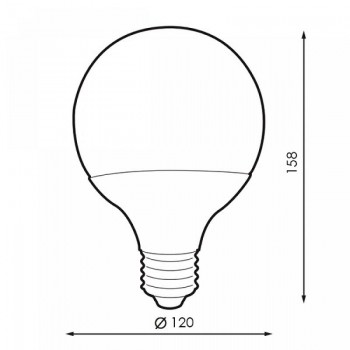 BOMBILLA LED E27 G120 24W
