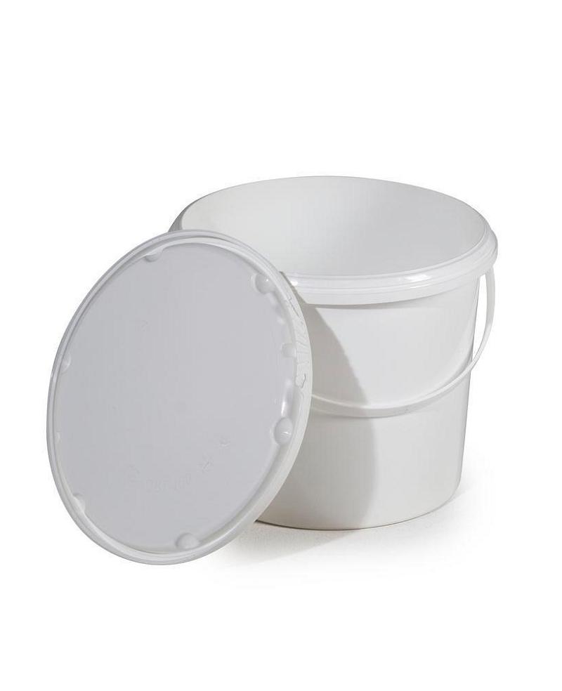 CUBO - BOTE 5Kg. - 5Lt. BLANCO CON TAPA HERMETICA
