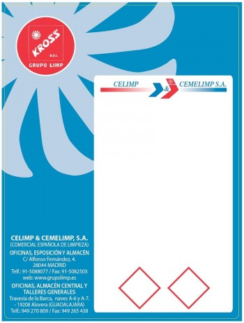 ETIQUETA ADHESIVA 159x120 AZUL