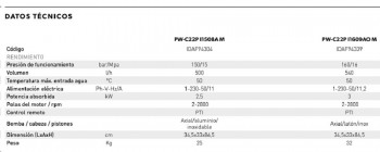 HIDROLIMPIADORA (150BARES - 160 BARES) PW-C22P