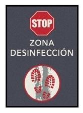 ALFOMBRA LOGOMAT PRINT 60x85 "ZONA DESINFECCION"