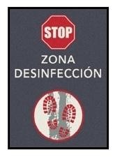 ALFOMBRA LOGOMAT PRINT 60x85 "ZONA DESINFECCION"