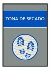 ALFOMBRA LOGOMAT PRINT 60x85 "ZONA SECADO"