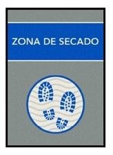 ALFOMBRA LOGOMAT PRINT 60x85 "ZONA SECADO"