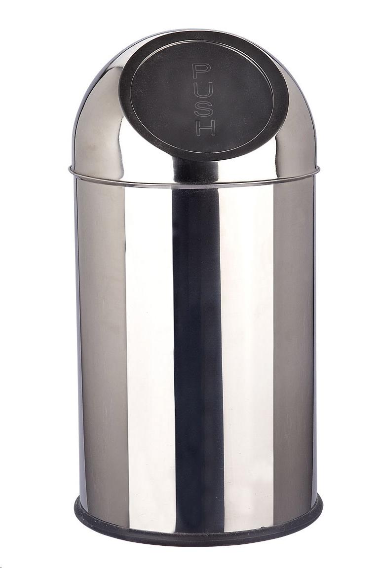 PAPELERA PUSH INOX 10 L.