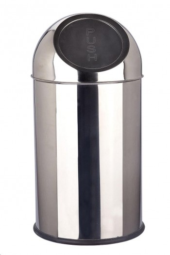 PAPELERA PUSH INOX 10 L.