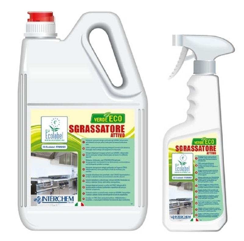 VERDE ECO DESENGRASANTE SGRASSATORE ATTIVO (5Lts - 750ML.)