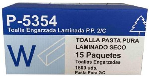 CAJA TOALLA W 2/C PASTA 21X35 (1500 U)