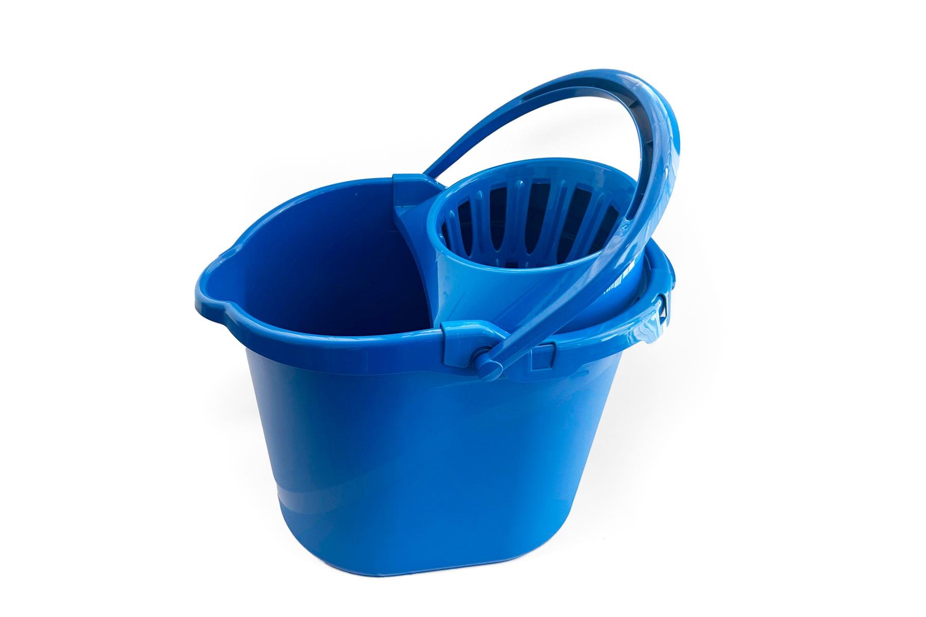 CUBO AZUL 15L RECTANGULAR CON ESCURRIDOR