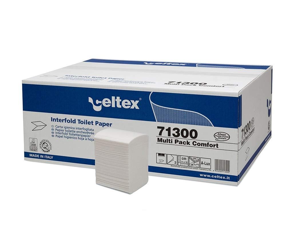 HIGIENICO PLEGADO EXTRA PREMIUM HIDROSOLUBLE CELTEX (9.000U)