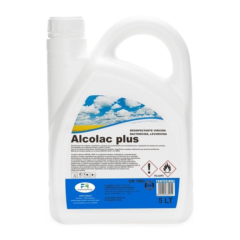 DESINFECTANTE VIRUCIDA ALCOLAC PLUS 5 LTS.