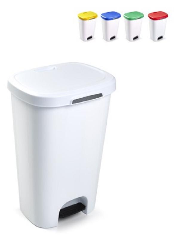 CONTENEDOR FORT 50L CON TAPA Y PEDAL (5 COLORES)