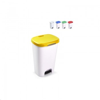 CONTENEDOR FORT 50L CON TAPA Y PEDAL (5 COLORES)