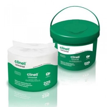 CLINELL UNIVERSAL WIPES BUCKET 225 (BOTE + TOALLITAS DESINFECTANTES SUPERF.)