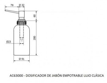 DOSIFICADOR EMPOTRABLE C/BOTE 1L.