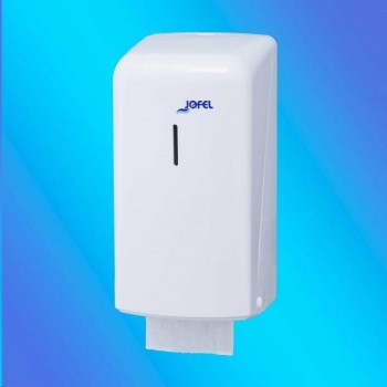 DISPENSADOR PORTARROLLOS PAPEL HIGIENICO DOMESTICO DOBLE AZUR ABS BLANCO