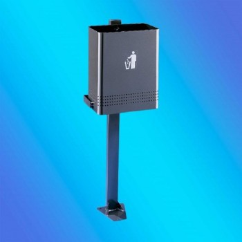 PAPELERA EXTERIOR BASCULANTE SUELO C/PIE 30L.