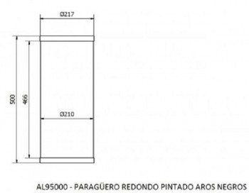 PARAGÜERO REDONDO PINTADO AROS NEGROS