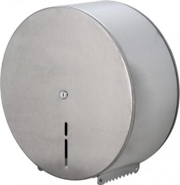 DISPENSADOR PORTARROLLOS PAPEL HIGIENICO INDUSTRIAL ACERO INOXIDABLE SATINADO 45mm (CON CERRADURA ANTIVANDALICA)